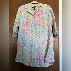 Ralph Lauren button down gown size large